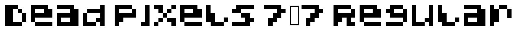 Dead Pixels 7×7 Regular font